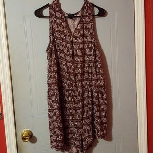 Elephant Print Romper